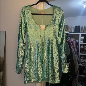 SMYM Green Sequin Dress Size S